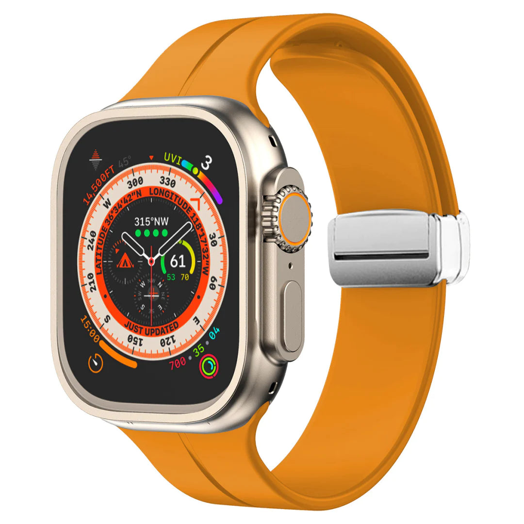 Silicone Magnetic Folding Band For Apple Watch