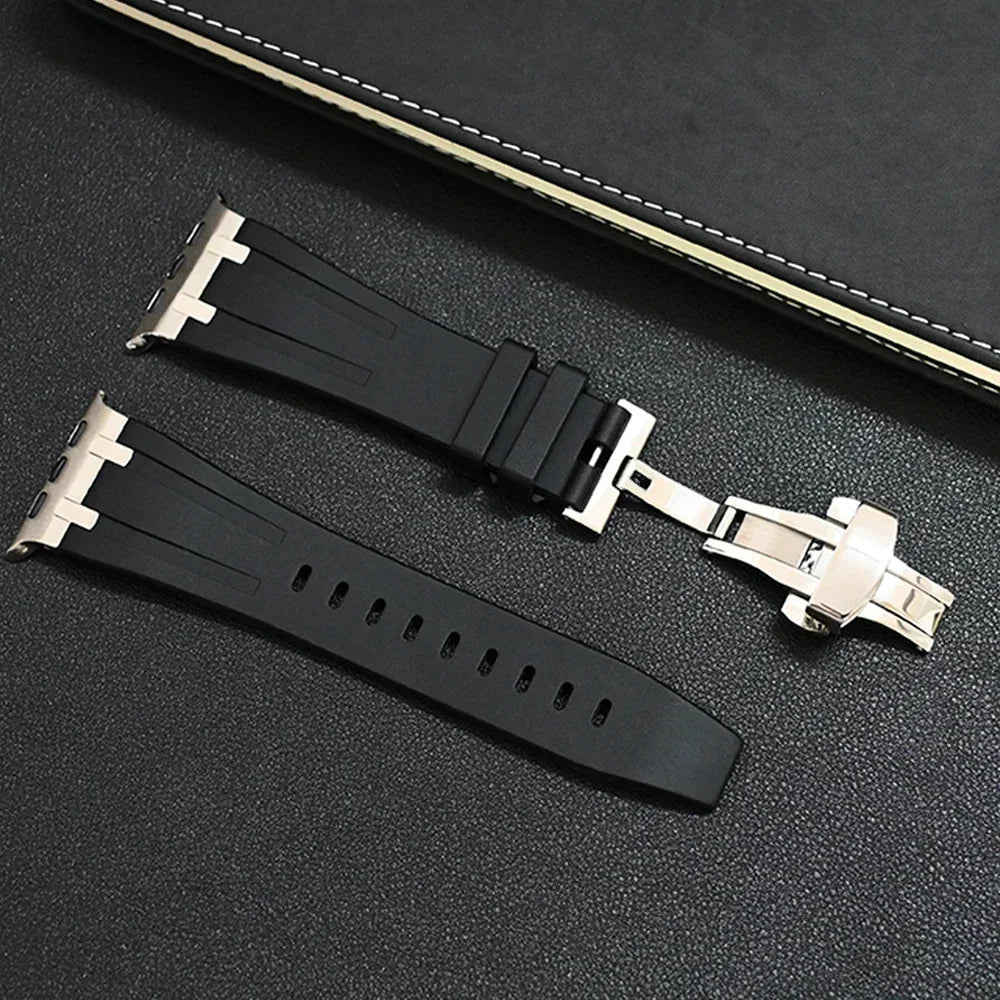 AP Silikonarmband mit Schmetterlingsschnalle für Apple Watch