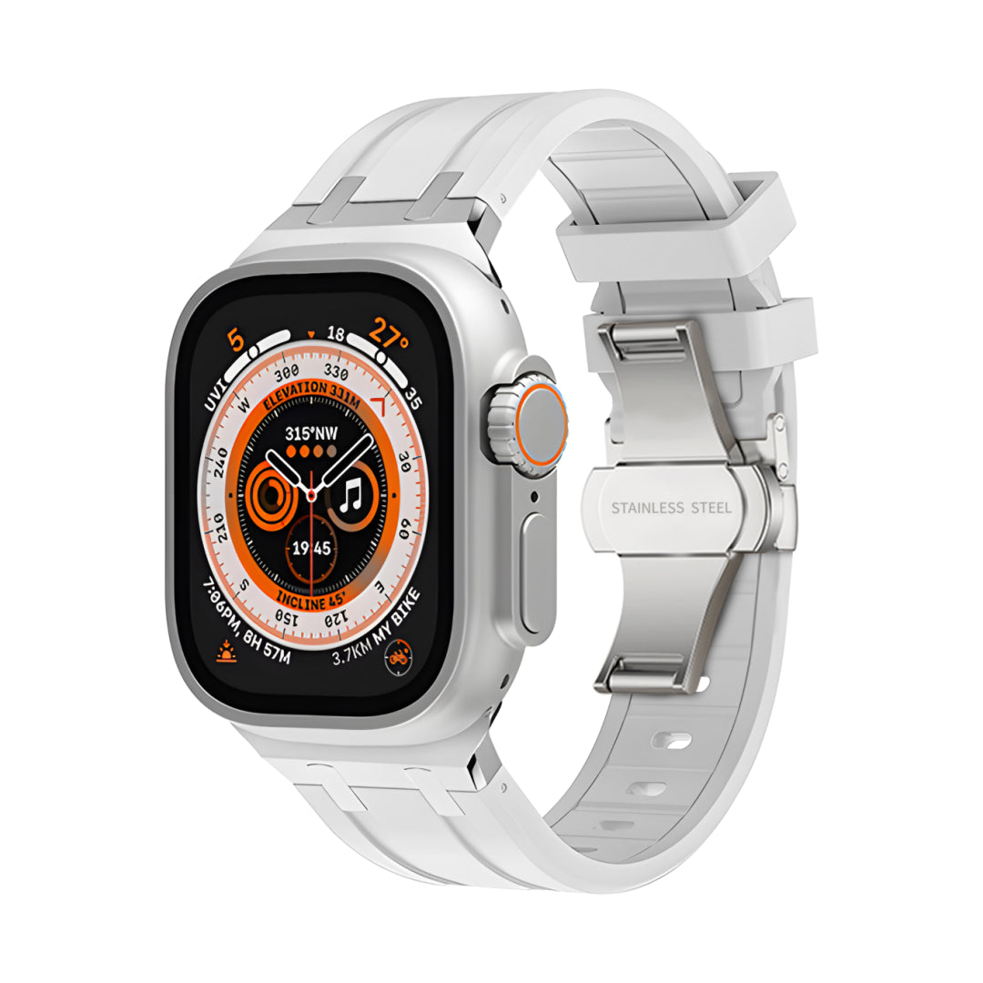 AP Silikonarmband mit Schmetterlingsschnalle für Apple Watch