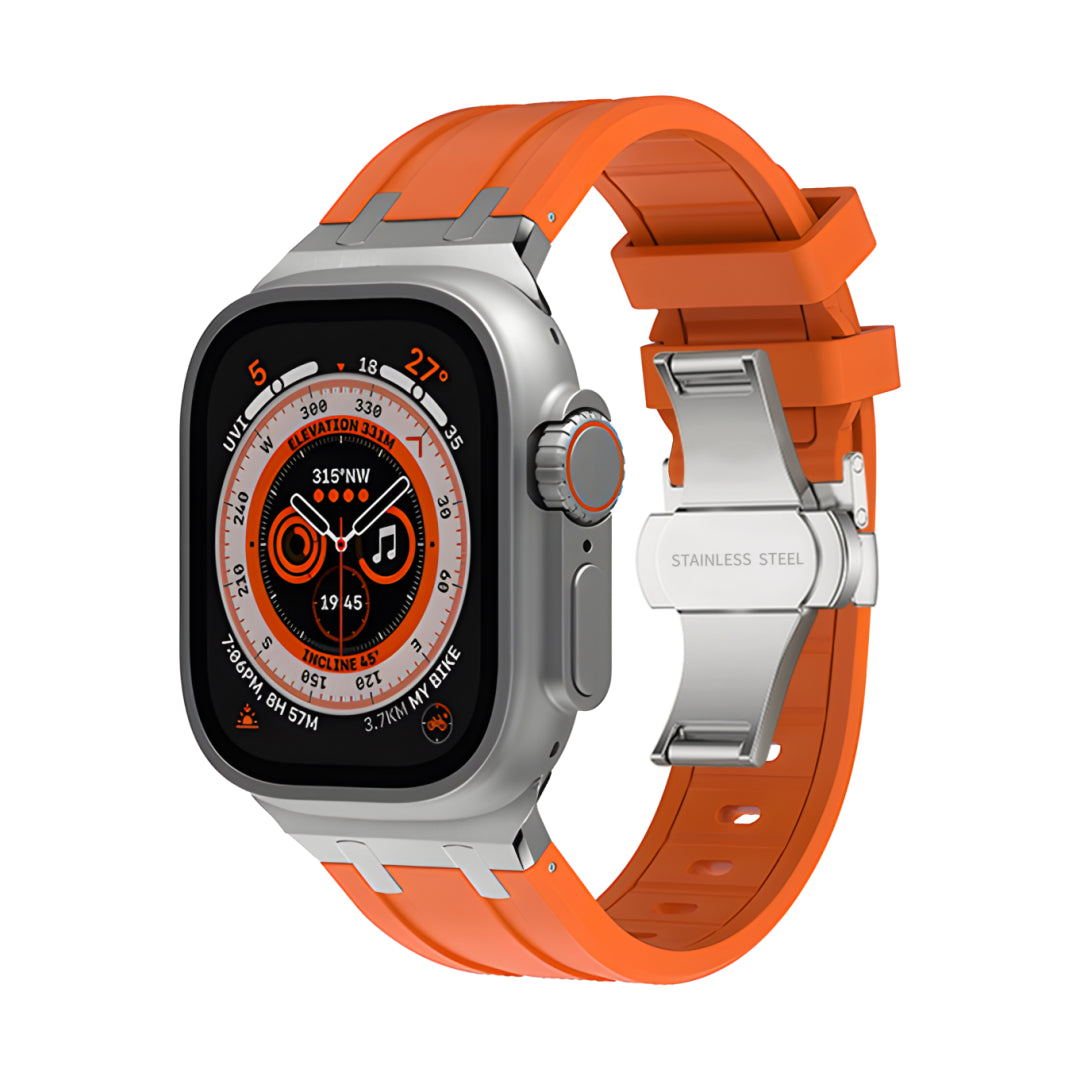 AP Silikonarmband mit Schmetterlingsschnalle für Apple Watch