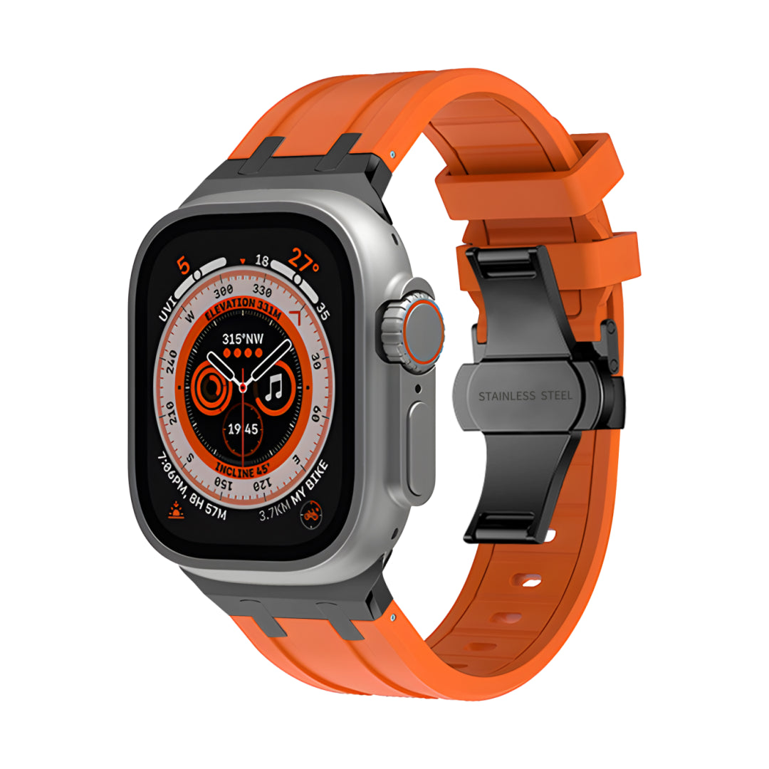 AP Silikonarmband mit Schmetterlingsschnalle für Apple Watch