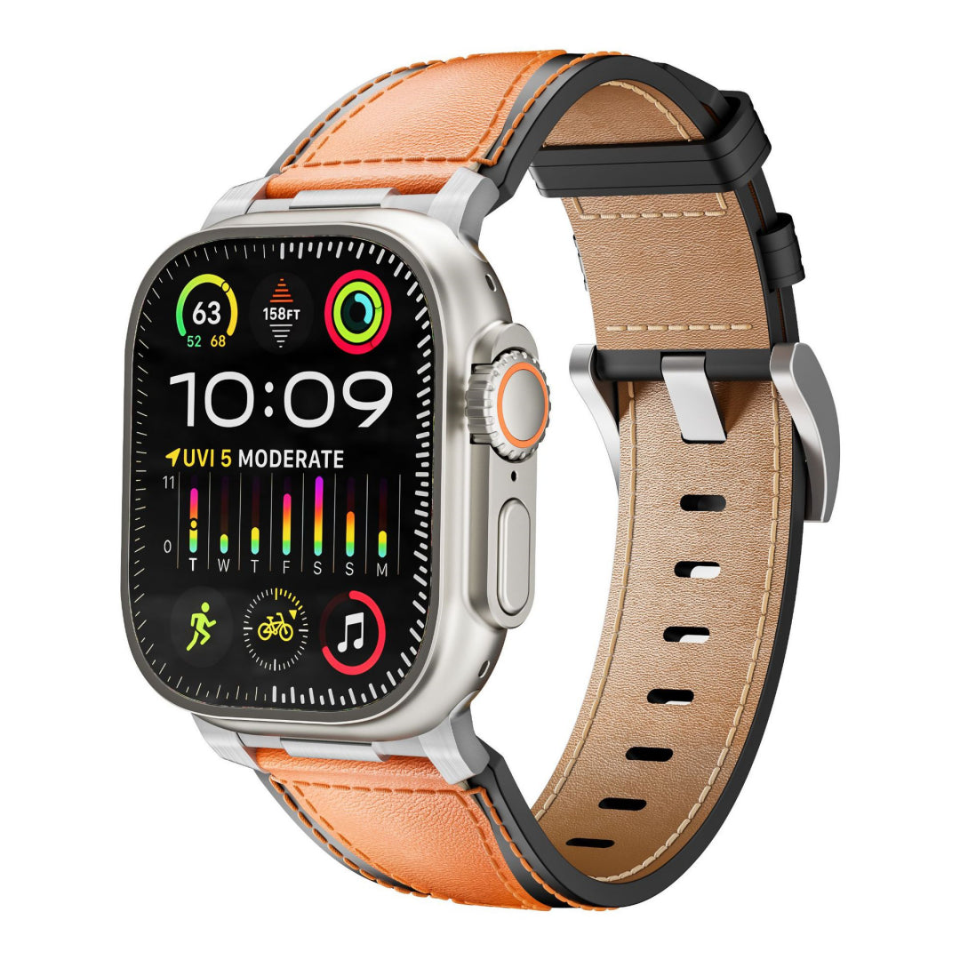 Two-color Leather Band For Apple Watch
