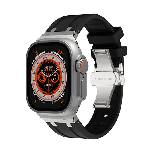 AP Silikonarmband mit Schmetterlingsschnalle für Apple Watch