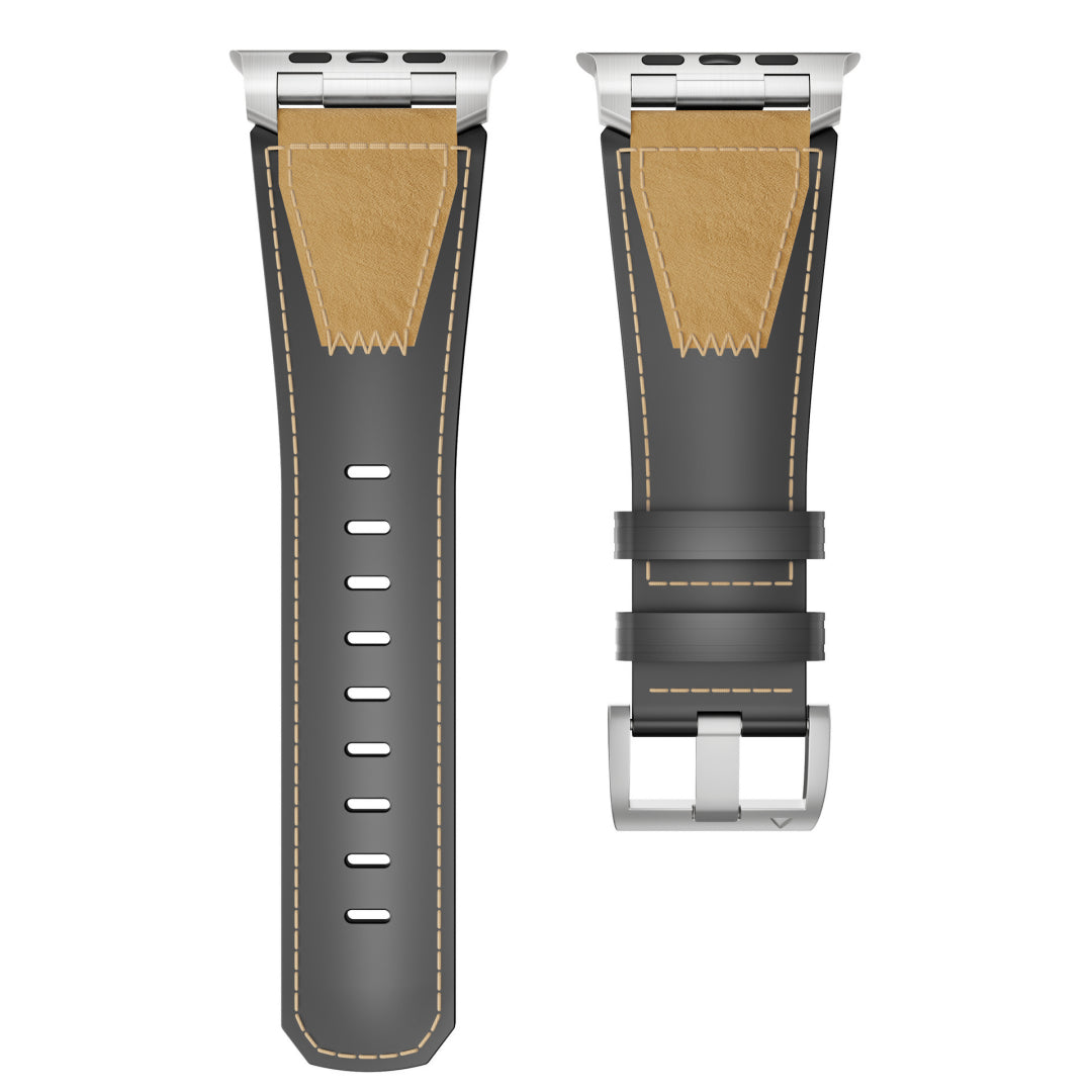 Two-color Leather Band For Apple Watch