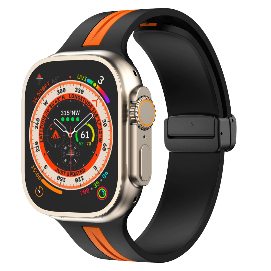 Zweifarbiges Silikonarmband für die Apple Watch