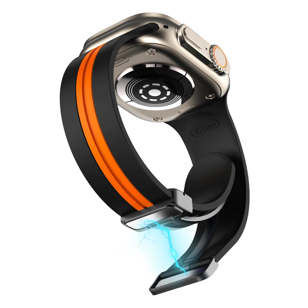 Zweifarbiges Silikonarmband für die Apple Watch