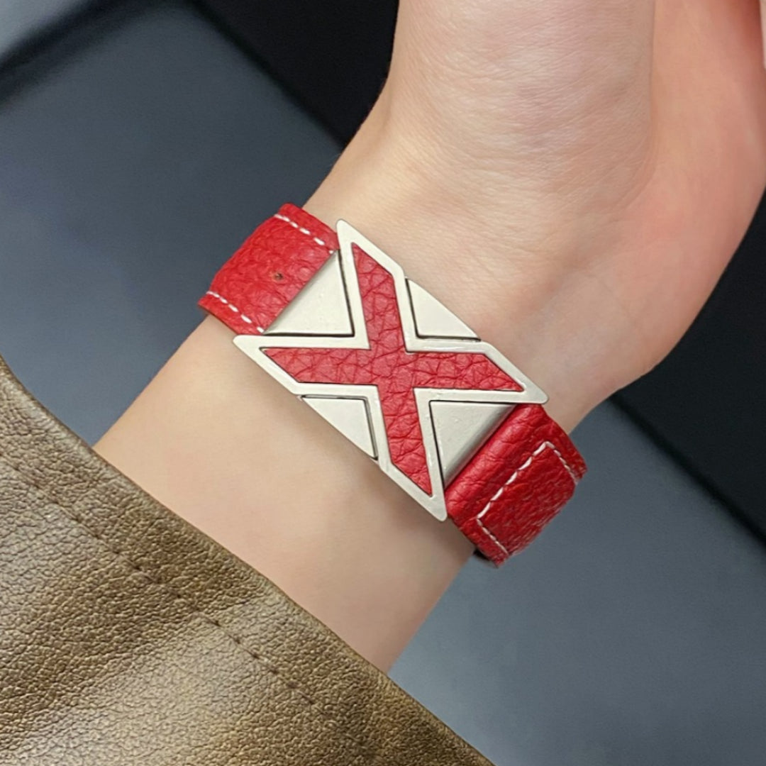 Lederarmband mit magnetischer Schnalle für Apple Watch