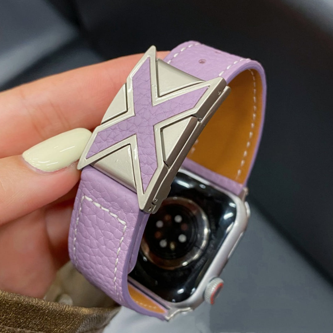 Lederarmband mit magnetischer Schnalle für Apple Watch