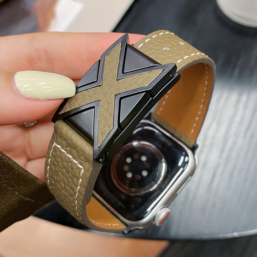 Lederarmband mit magnetischer Schnalle für Apple Watch