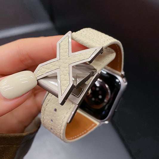 Lederarmband mit magnetischer Schnalle für Apple Watch