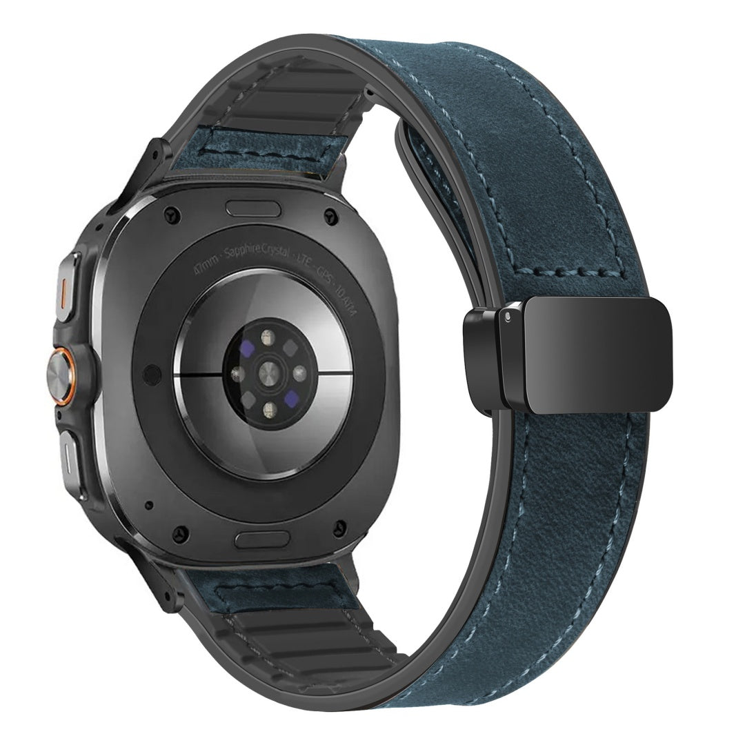 Magnetic Leather & Silicone Band for Samsung Galaxy Watch Ultra