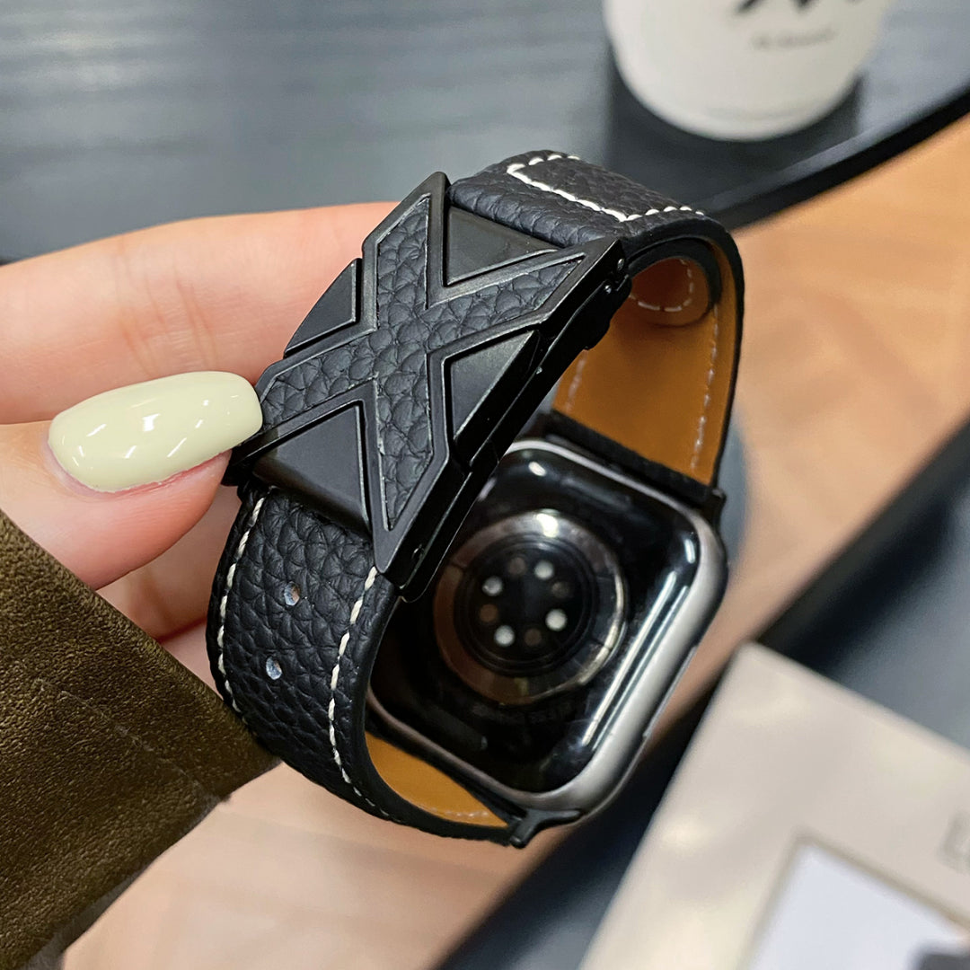 Lederarmband mit magnetischer Schnalle für Apple Watch