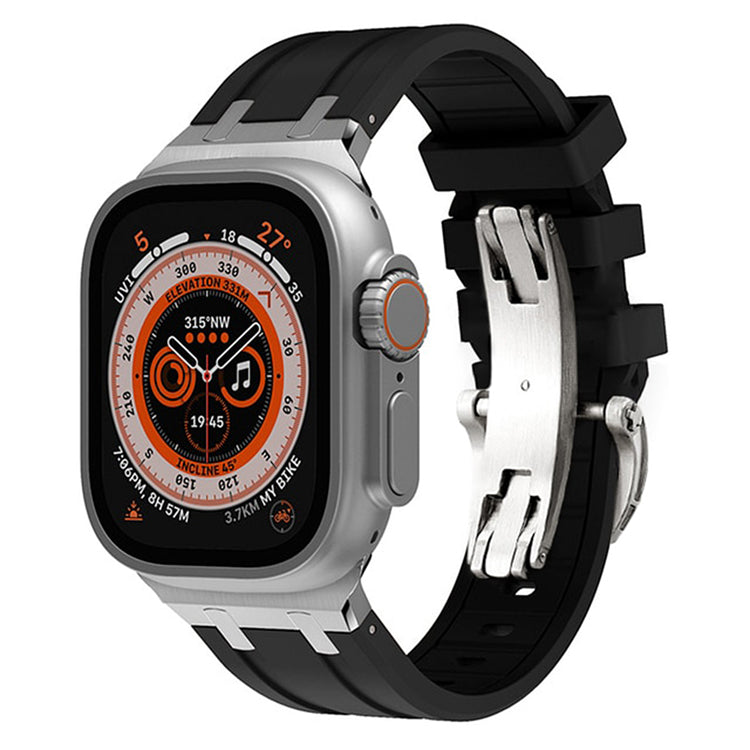 AP Butterfly Buckle Silicone Band For Apple Watch