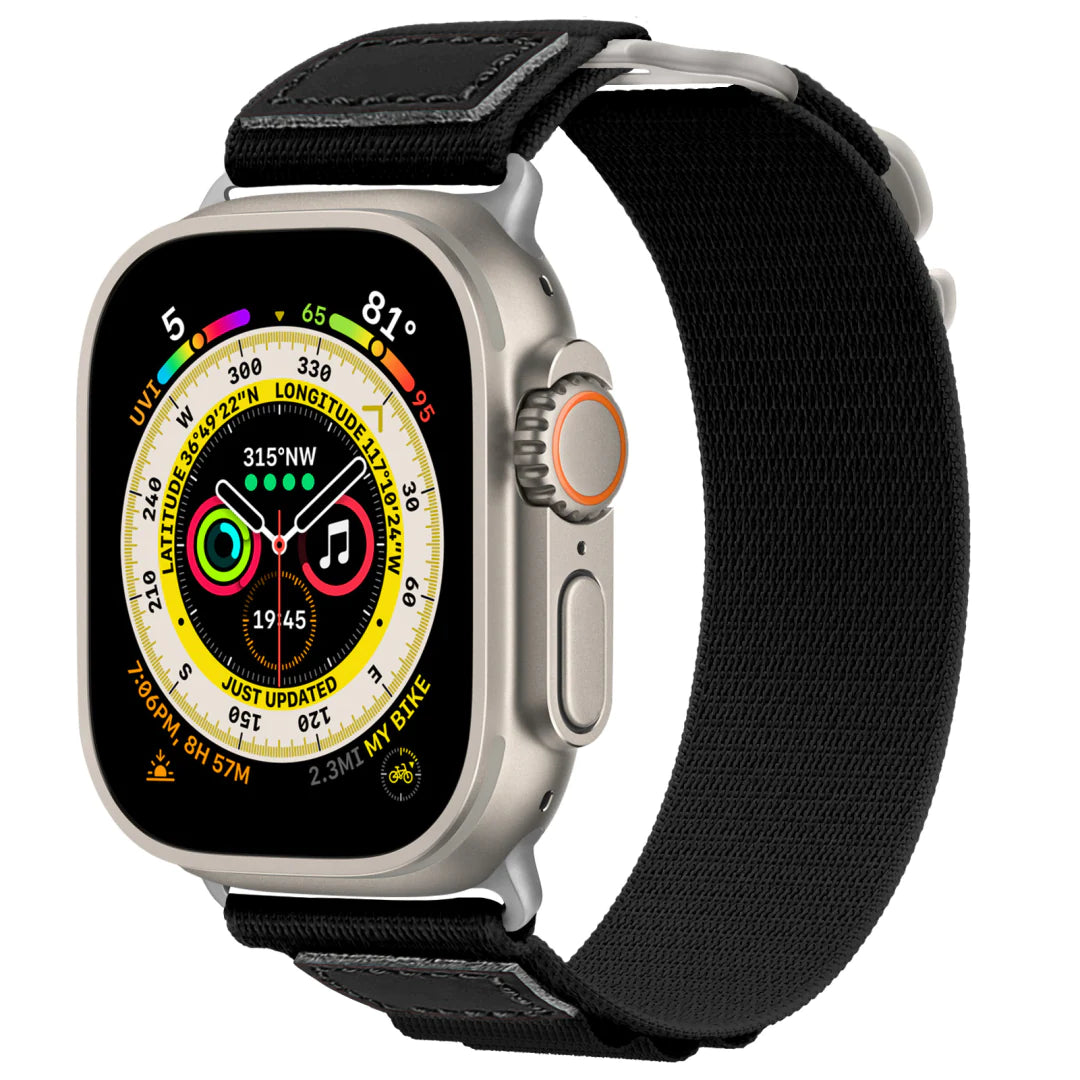 Modified Loop Back Woven Nylon Band For Apple Watch