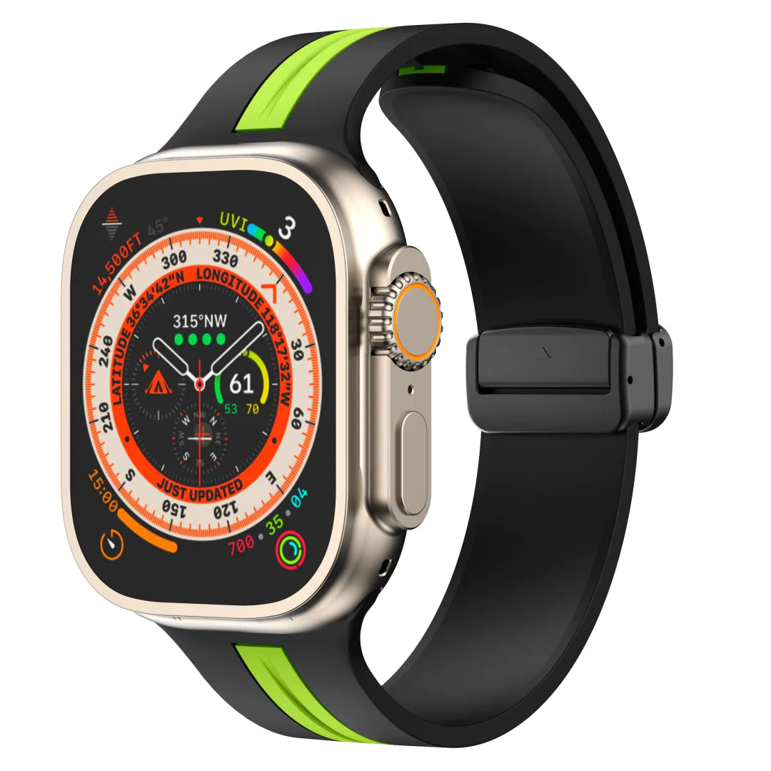 Zweifarbiges Silikonarmband für die Apple Watch