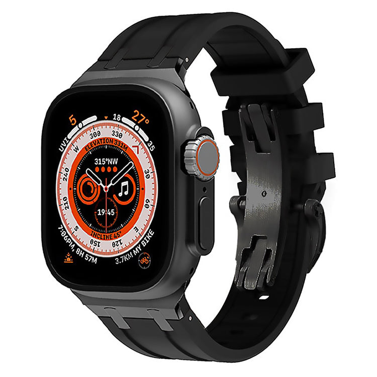 AP Butterfly Buckle Silicone Band For Apple Watch