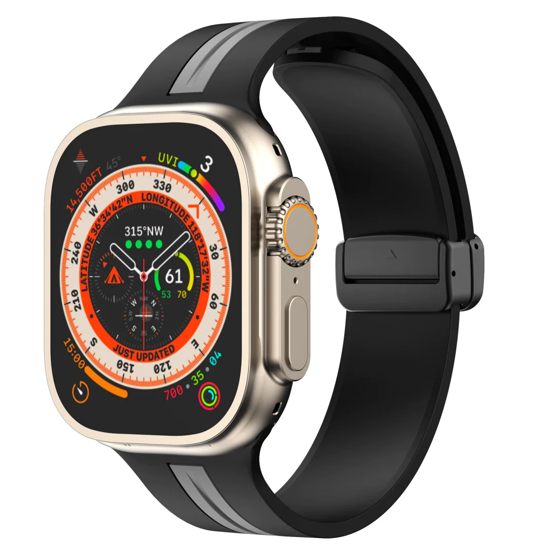 Zweifarbiges Silikonarmband für die Apple Watch