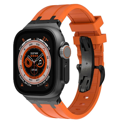 AP Butterfly Buckle Silicone Band For Apple Watch