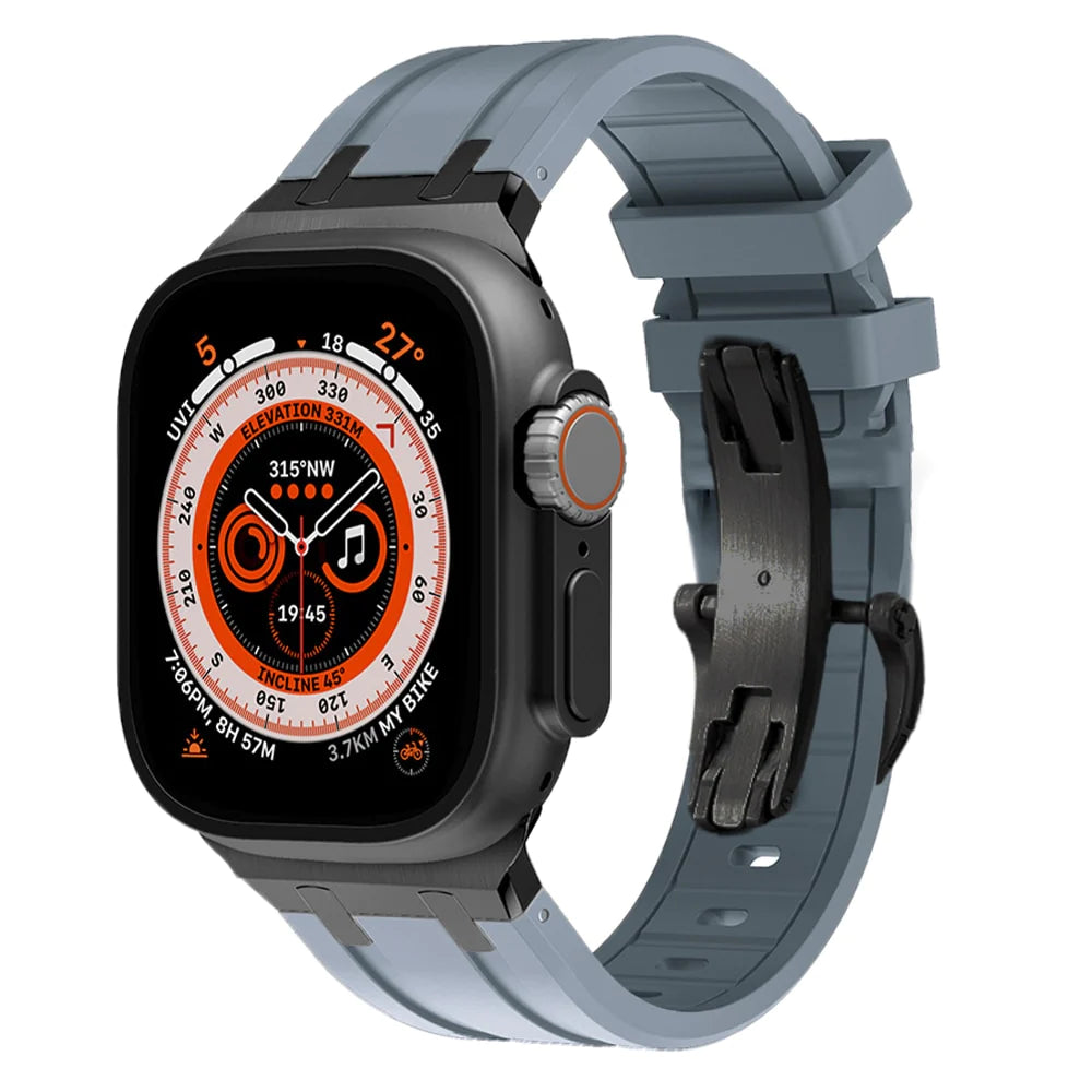 AP Butterfly Buckle Silicone Band For Apple Watch
