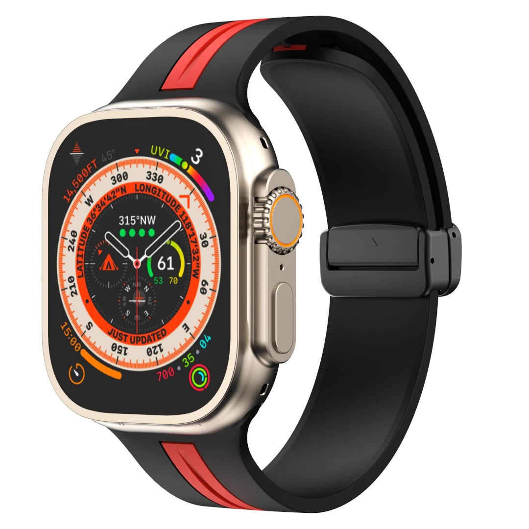 Zweifarbiges Silikonarmband für die Apple Watch