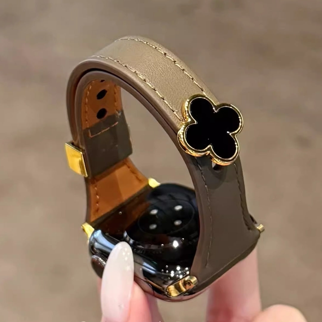 Elegant Floral Leather Strap