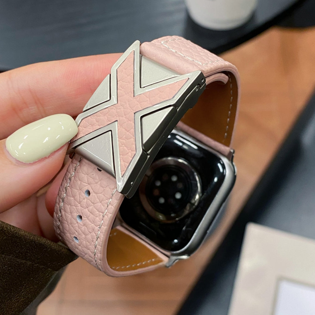 Lederarmband mit magnetischer Schnalle für Apple Watch