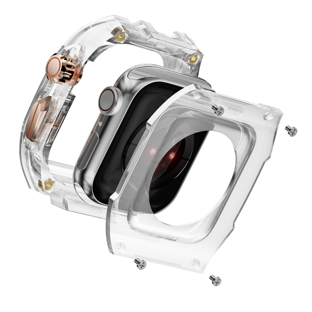 Transparent Case Silicone Band For Apple Watch