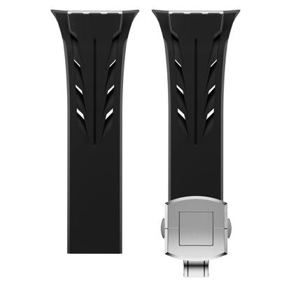 FKM Rubber Butterfly Buckle Band For Apple Watch