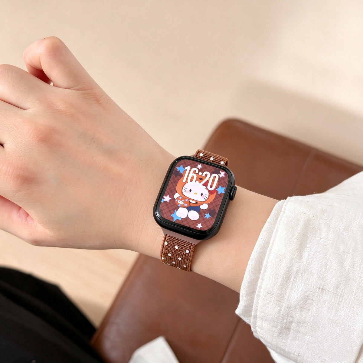Slim Polka Dot Magnetic Nylon Strap