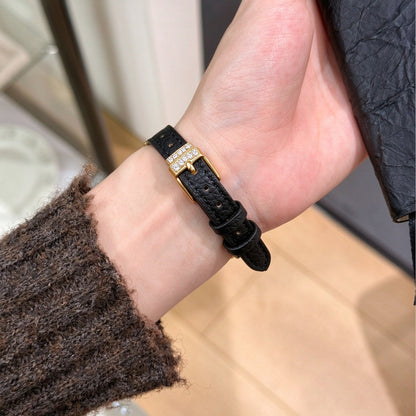 LuxeGlimmer Leather Strap