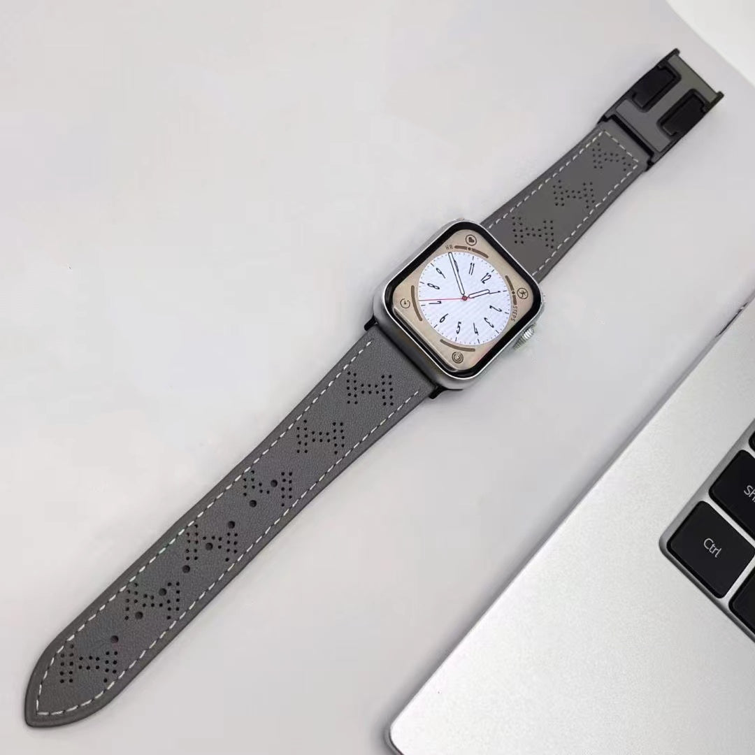 Breathable Leather Band For Apple Watch