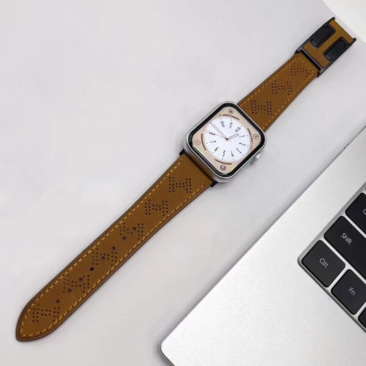 Breathable Leather Band For Apple Watch