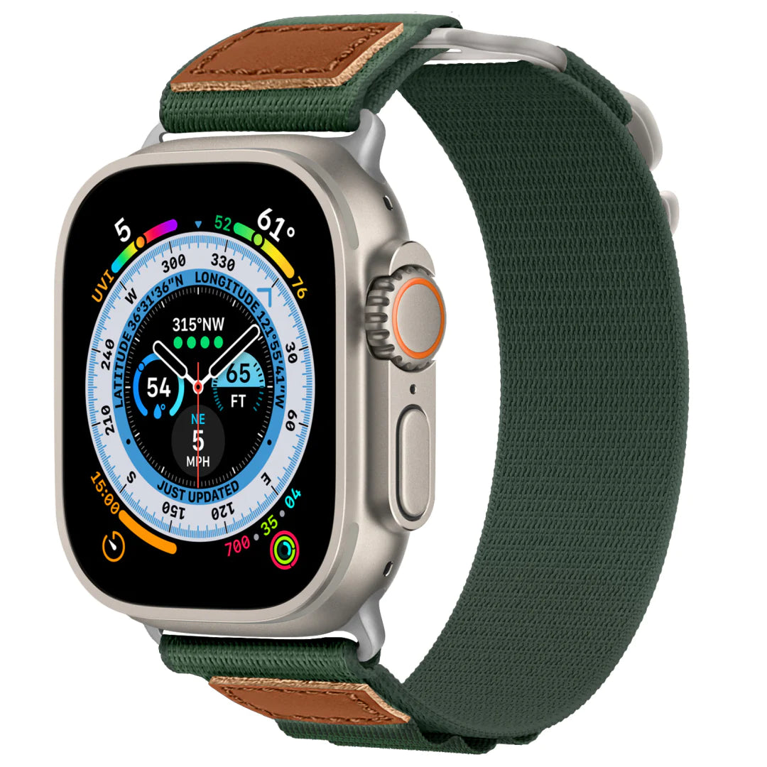 Modified Loop Back Woven Nylon Band For Apple Watch