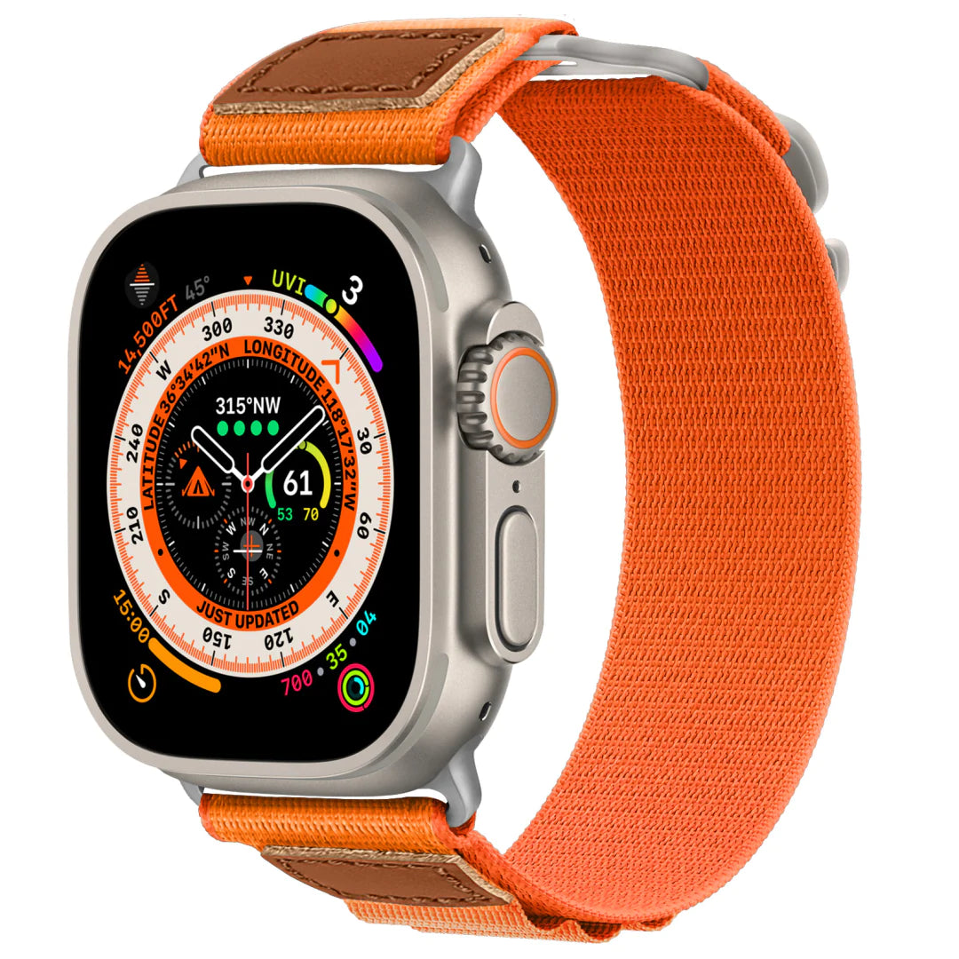 Modified Loop Back Woven Nylon Band For Apple Watch