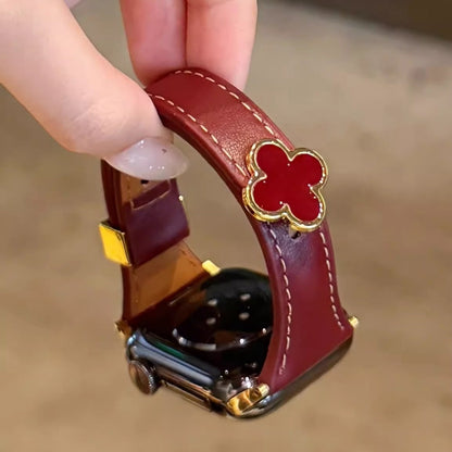 Elegant Floral Leather Strap