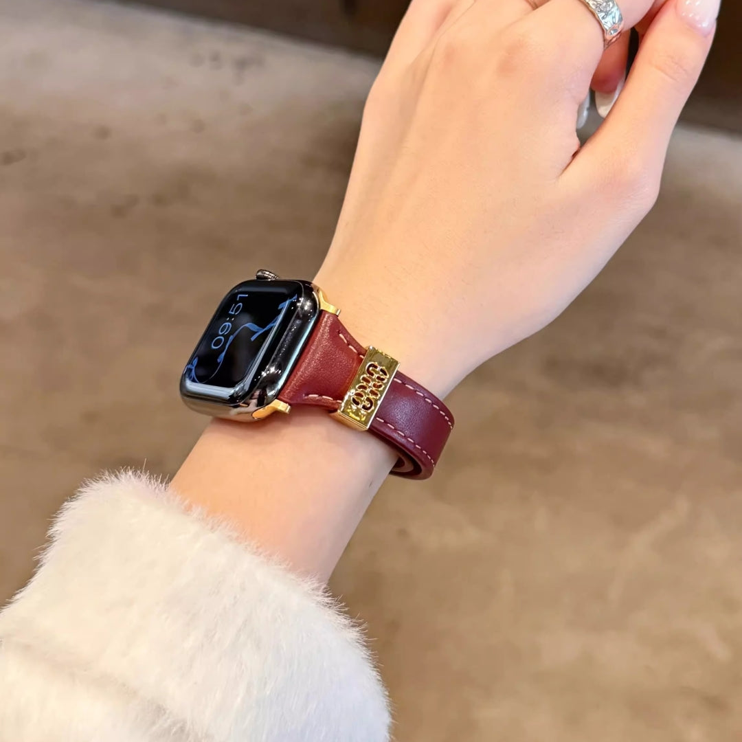 Elegant Floral Leather Strap