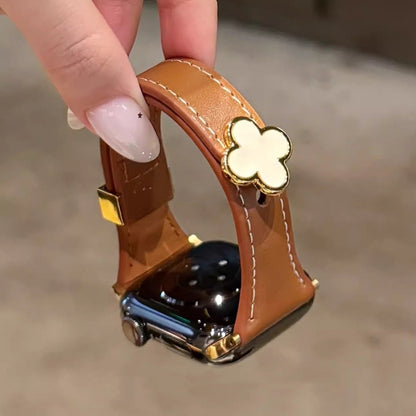 Elegant Floral Leather Strap